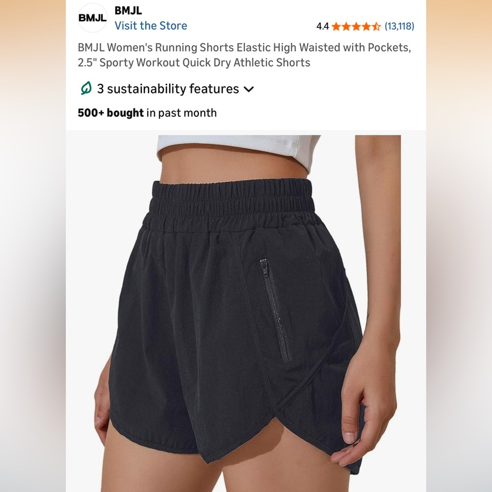 Black athletic shorts